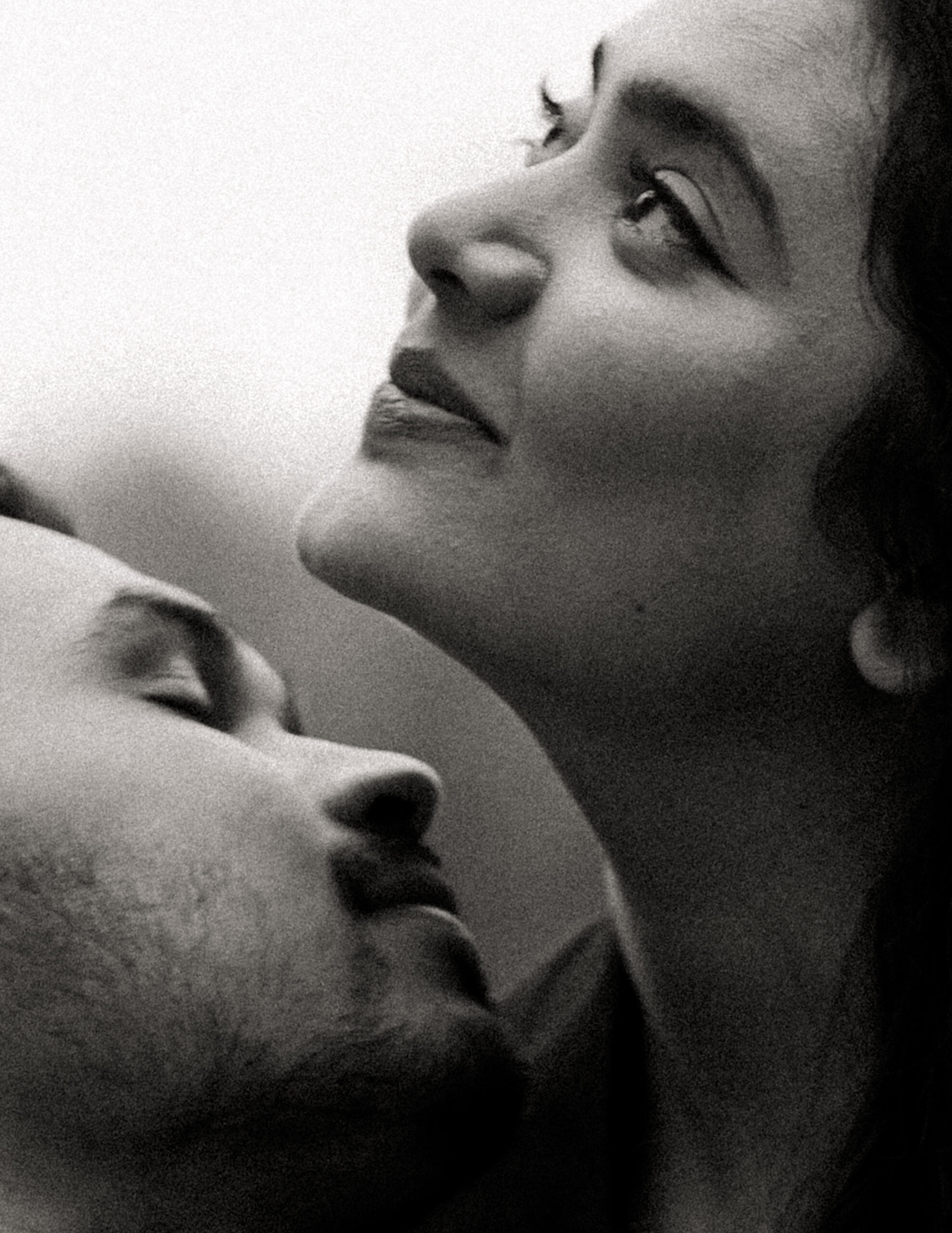 Close-up of couple during downtown Atlanta photo shoot
